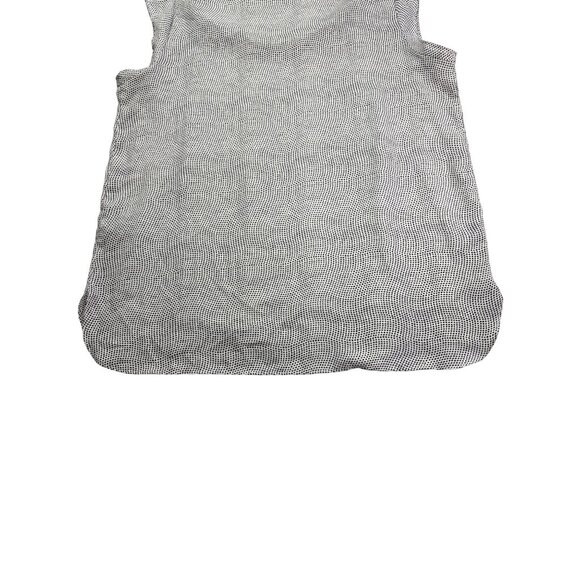 Mossimo Sleeveless Black White Dot Pattern Sheer Top Size L Womens High Low - Picture 6 of 9